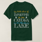 Cayuga Lake Slice of Heaven Finger Seen Bootfahren T-Shirt (Design vorne)