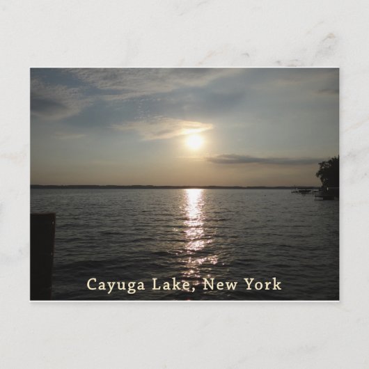 Cayuga Lake Sunset Postkarte (Vorderseite)