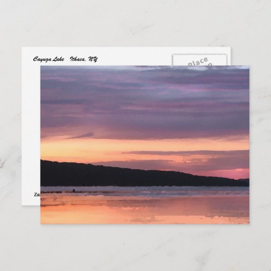 Cayuga Lake Sunset Postkarte (Vorne/Hinten)