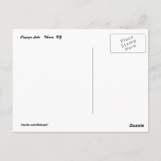 Cayuga Lake Sunset Postkarte (Rückseite)