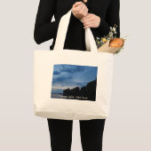 Cayuga See-Blau-Sonnenuntergang Jumbo Stoffbeutel (Vorderseite (Produkt))