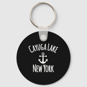 Cayuga-See Boote Segeln Schifffahrt Rustikales Boo Schlüsselanhänger