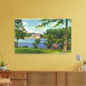 Cazenovia Park Sicht auf den See und das Casino Leinwanddruck (Insitu (Wohnzimmer))