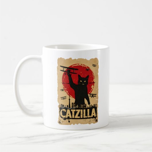 CaZilla Biplane Cat Kaffeetasse (Links)