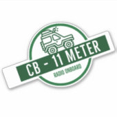 CB Radio 11 Meter an Bord Aufkleber (Vorderseite)