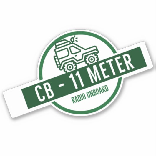CB Radio 11 Meter an Bord Aufkleber (Vorderseite)