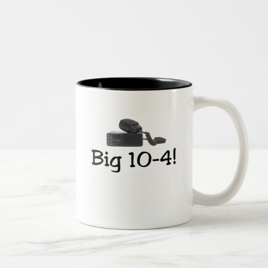 CB Radio T - Shirt und Geschenke. Zweifarbige Tasse (Rechts)