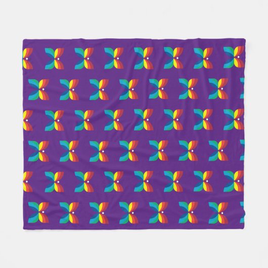 CBC 1966 Logo-Muster-Blanket Fleecedecke (Vorderseite (Horizontal))