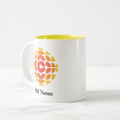CBC 1974 Logo Personalisiert Zwei-Tonen-Tasse Zweifarbige Tasse (Vorderseite Links)