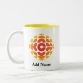 CBC 1974 Logo Personalisiert Zwei-Tonen-Tasse Zweifarbige Tasse (Links)