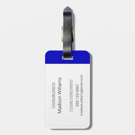 CBC 1986 Logo Blue Poster Gepäckanhänger (Rückseite vertikal)