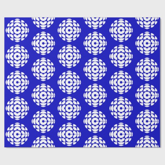 CBC 1986 Logo Blue Poster Geschenkpapier (Flach)