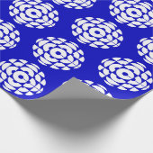 CBC 1986 Logo Blue Poster Geschenkpapier (Ecke)