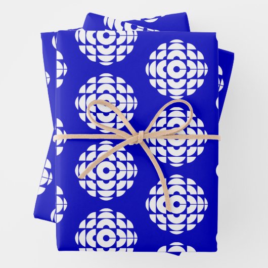 CBC 1986 Logo Blue Poster Geschenkpapier Set (Beispiel)