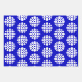 CBC 1986 Logo Blue Poster Geschenkpapier Set (Vorderseite)