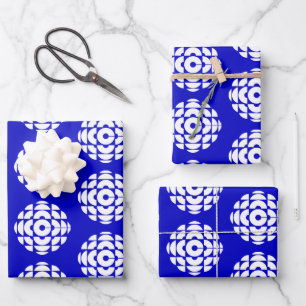 CBC 1986 Logo Blue Poster Geschenkpapier Set