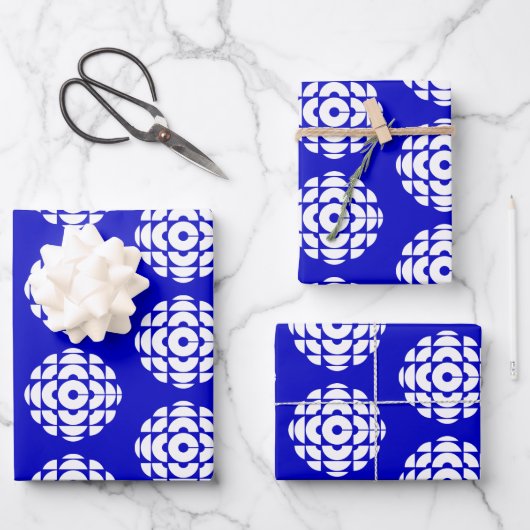 CBC 1986 Logo Blue Poster Geschenkpapier Set (Vorderseite)