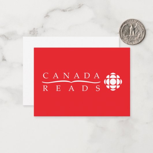 CBC Canada Reads Mitteilungskarte (Vorderseite/Rückseite Beispiel)