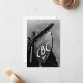 CBC Jarvis Street Sign (1940er) Mitteilungskarte (Vorderseite/Rückseite Beispiel)