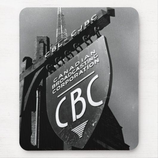 CBC Jarvis Street Sign (1940er) Mousepad (Vorne)