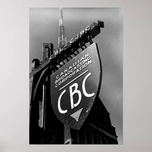 CBC Jarvis Street Sign (1940er) Poster (Vorne)