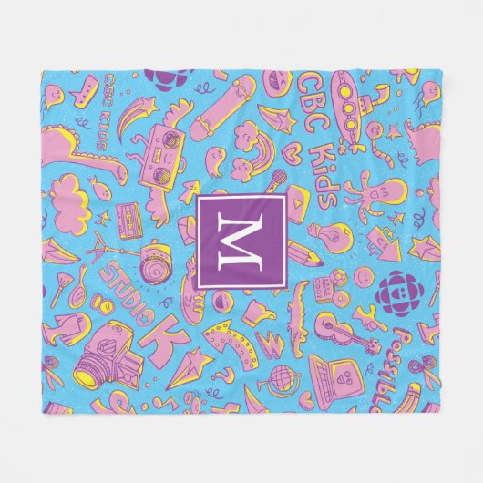 CBC Kids Pattern Monogram Fleece Blanket (Vorderseite (Horizontal))