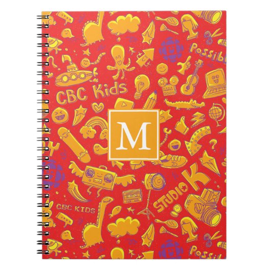 CBC Kids Pattern Monogram Notebook Notizblock (Vorderseite)