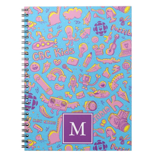 CBC Kids Pattern Monogram Notebook Notizblock (Vorderseite)