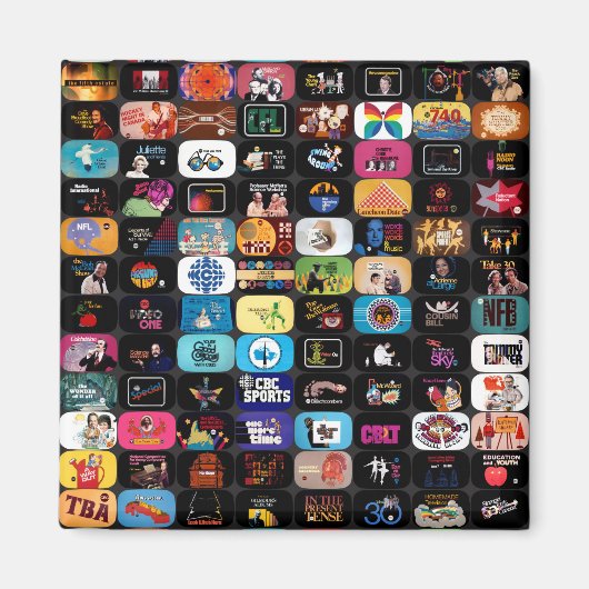 CBC Logos & Graphics Quadratisches Magnet (Vorne)
