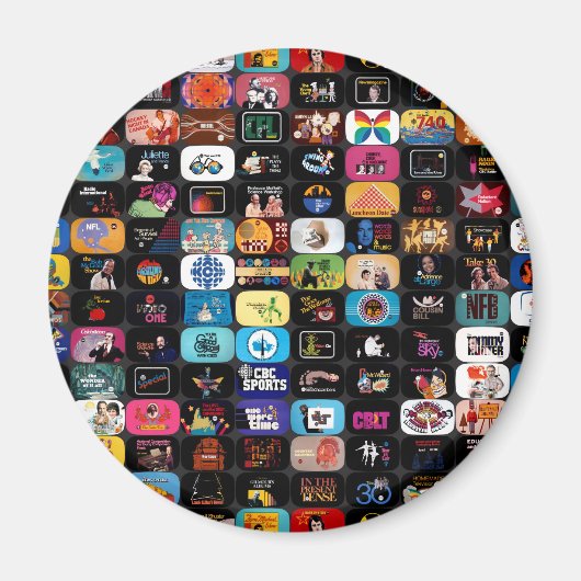 CBC-Logos und Grafik-Round-Magnet Magnet (Vorne)