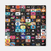 CBC-Logos und Grafik-Square-Magnet Magnet (Vorne)