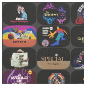 CBC-Logos und -Grafiken Stoff (Nahaufnahme)