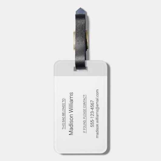 CBC: National Gepäckanhänger (Rückseite vertikal)