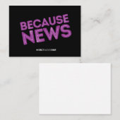 CBC: News Mitteilungskarte (Vorne/Hinten)