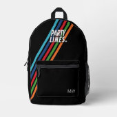 CBC Party Lines Bedruckter Rucksack (Vorderseite)