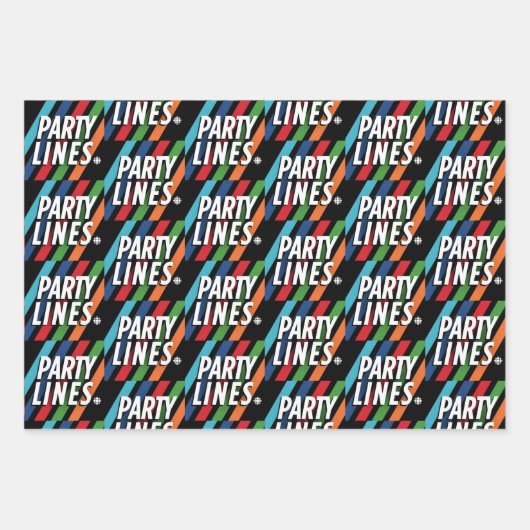 CBC Party Lines Geschenkpapier Set (Vorderseite)