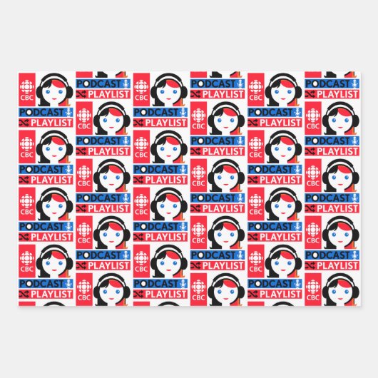 CBC Podcast Playlist Geschenkpapier Set (Vorderseite 2)