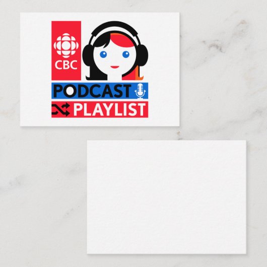 CBC Podcast Playlist Mitteilungskarte (Vorne/Hinten)