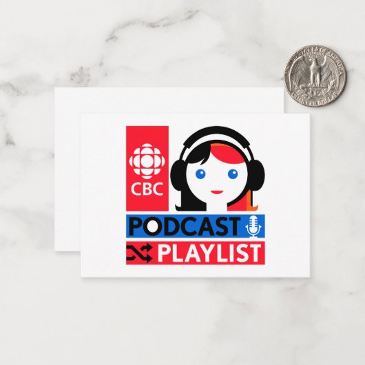 CBC Podcast Playlist Mitteilungskarte (Vorderseite/Rückseite Beispiel)