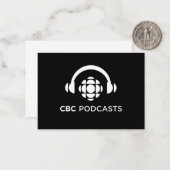 CBC Podcasts Mitteilungskarte (Vorderseite/Rückseite Beispiel)
