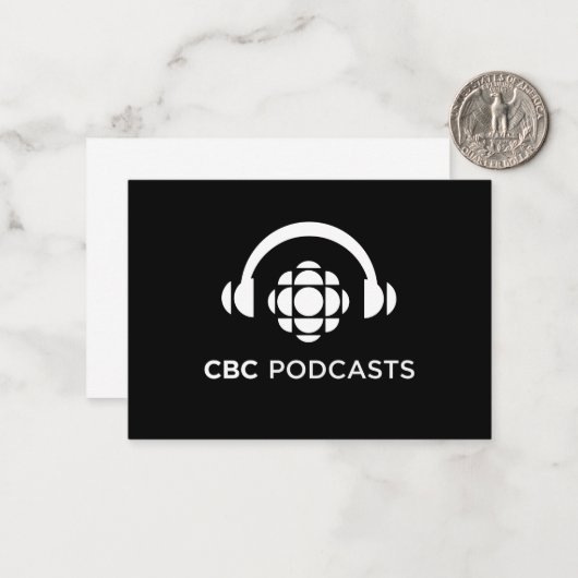 CBC Podcasts Mitteilungskarte (Vorderseite/Rückseite Beispiel)