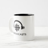 CBC Podcasts Zweifarbige Tasse (Vorderseite Links)