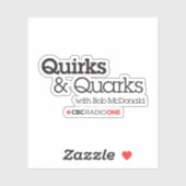 CBC Quirks & Quarks Aufkleber (Blatt)