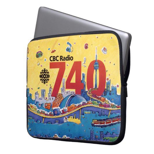 CBC Radio 740 - 1980 Promo-Grafik Laptopschutzhülle (Vorderseite Links)