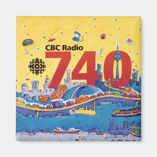CBC Radio 740 - 1980 Promo-Grafik Magnet (Vorne)