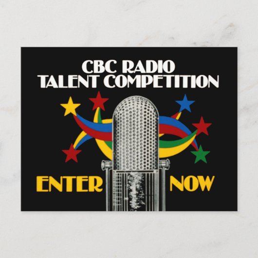CBC Radio Talent Competition - promo Postkarte (Vorderseite)