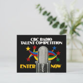 CBC Radio Talent Competition - promo Postkarte (Stehend Vorderseite)