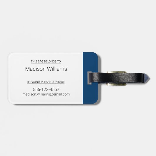 CBC Saturday Night Blues Gepäckanhänger (Rückseite horizontal)