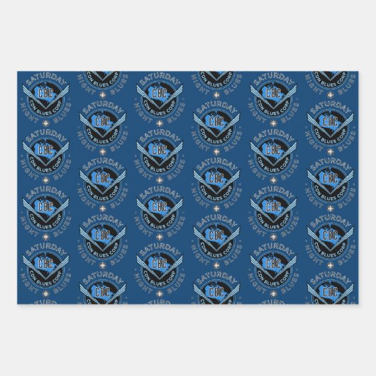 CBC Saturday Night Blues Geschenkpapier Set (Vorderseite 2)