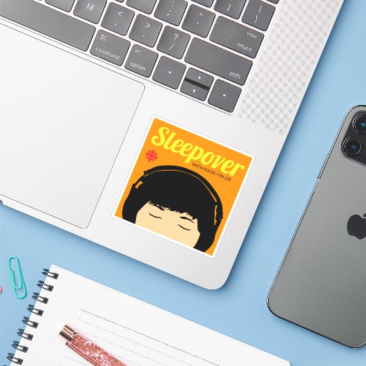 CBC Sleepover Aufkleber (Laptop mit iPhone)